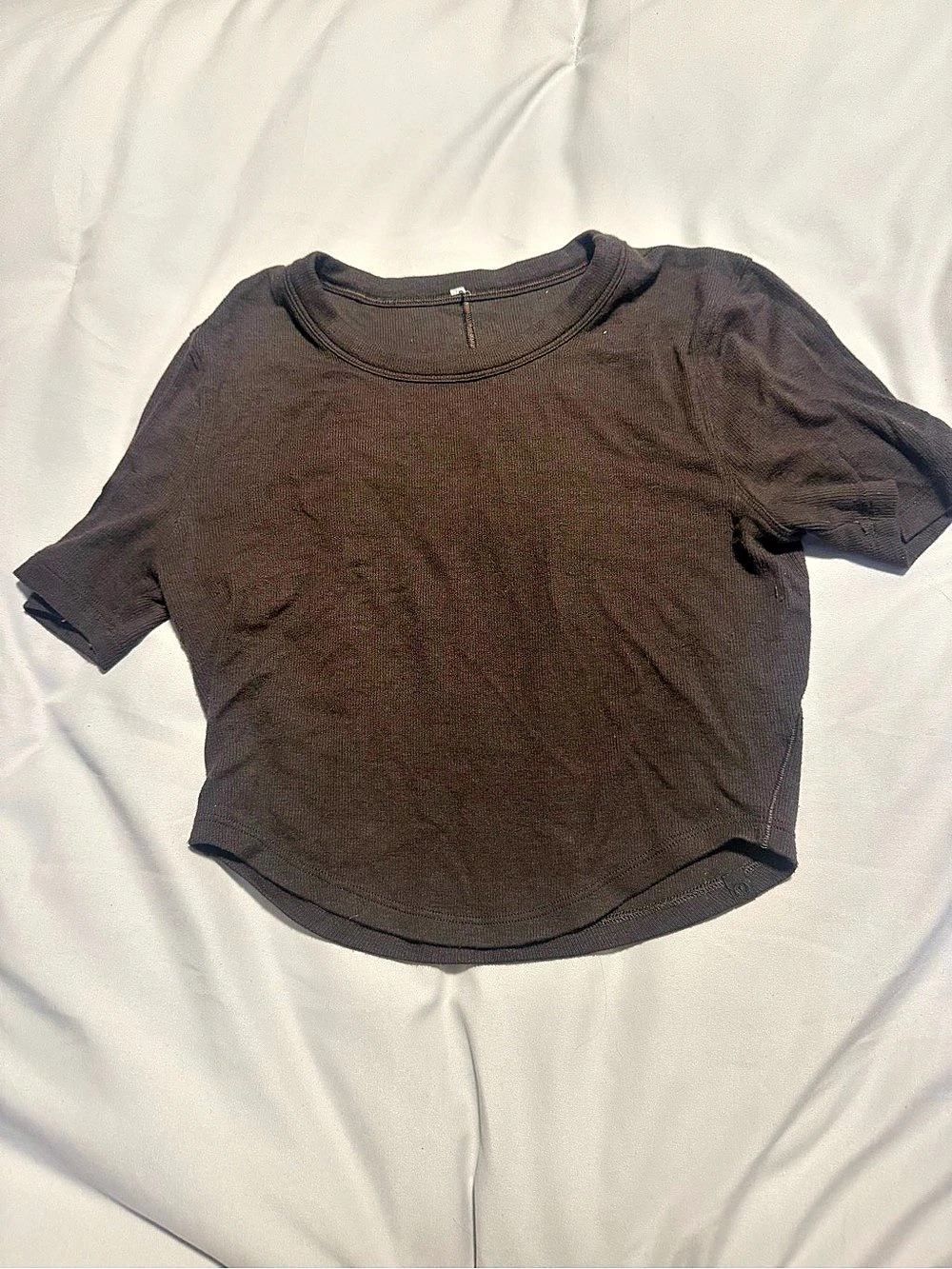 Lululemon Hold Tight Cropped 
 T-Shirt Espresso
